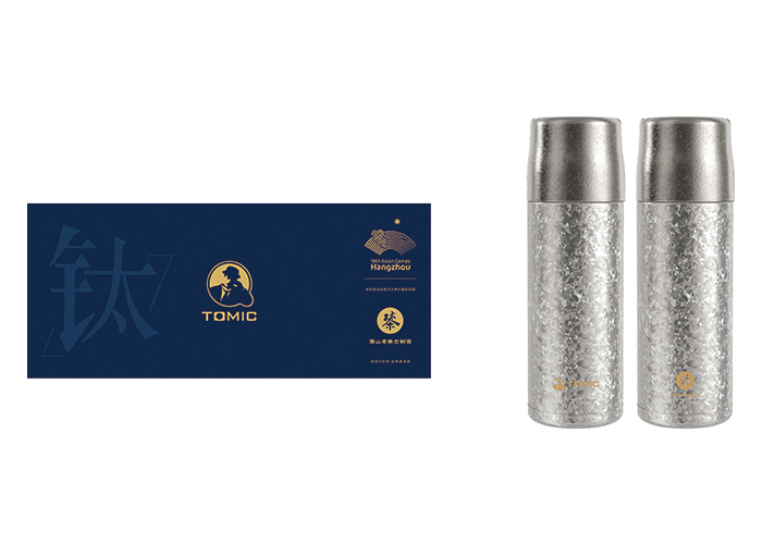 深山老林&特美刻 纯钛保温杯 茶水分离（钛盖款·雪花银410ml）
